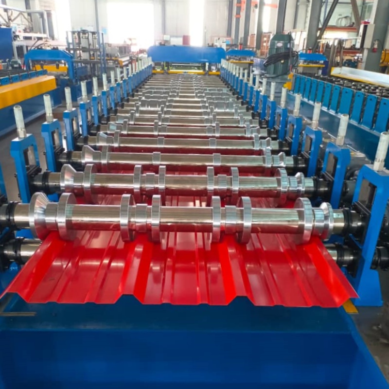 Automatic PPGI IBR Panel Single Layer Trapezoidal Metal Roofing Roll Forming Machine